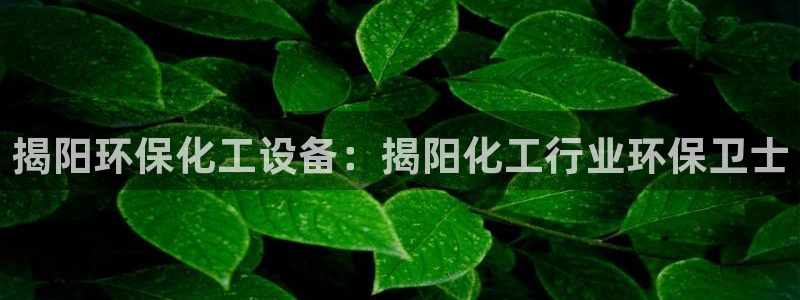 亿万城市手游：揭阳环保化工设备：揭阳化工行业环保卫士