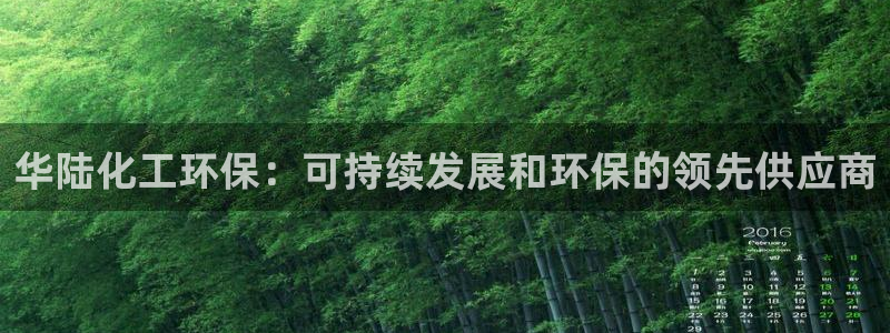 亿万先生客户端官网下载：华陆化工环保：可持续发展和环保的领先供应商